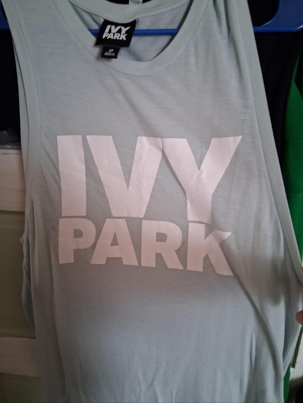 IVY PARK Girls Mint Tank Top with White Logo